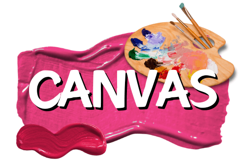 Canvas art button